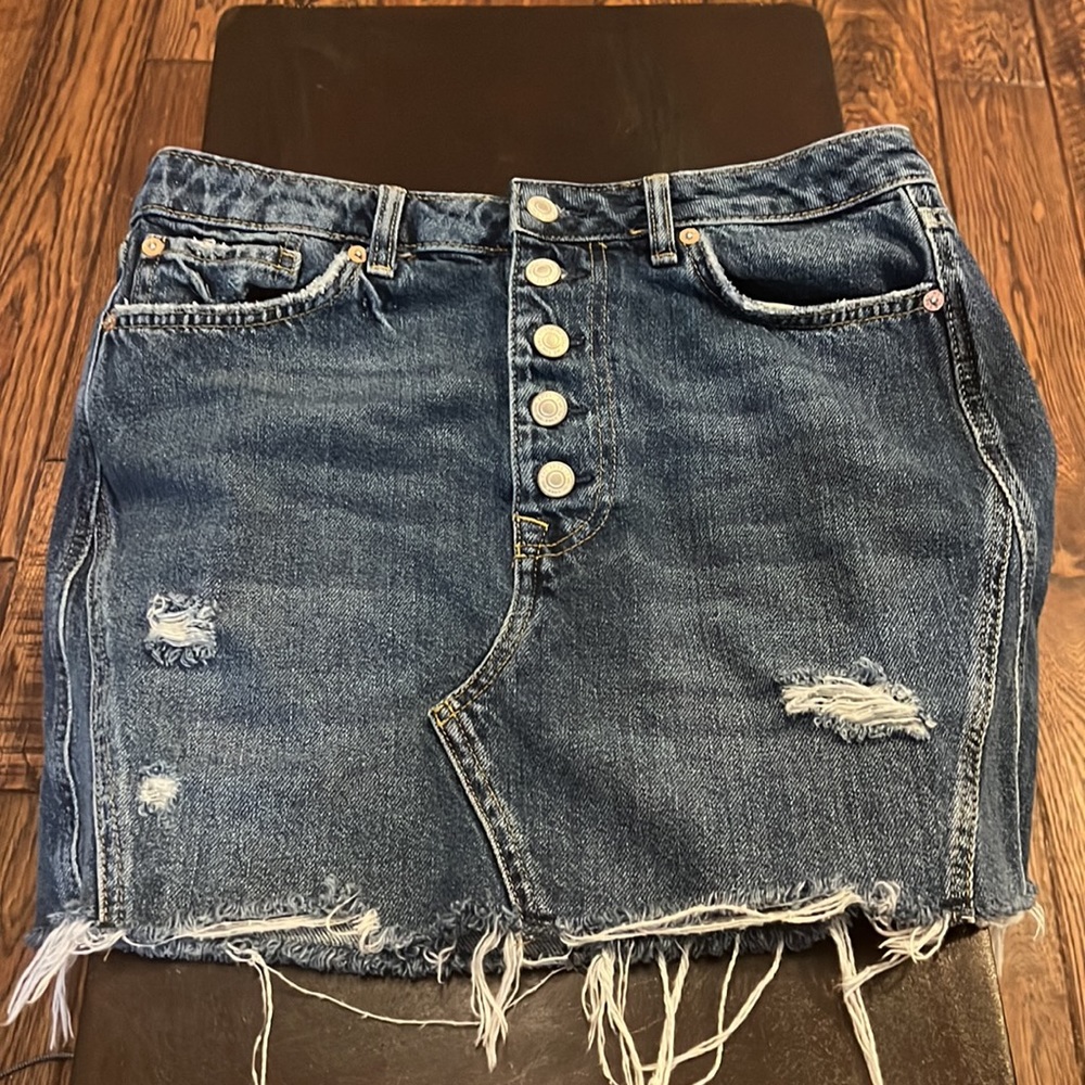 We the free Free people waist 30 size 10 jean skirt distressed